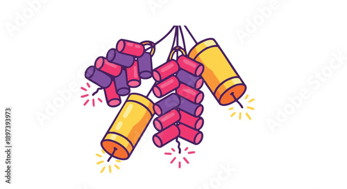 Hanging Firecrackers Decoration for Diwali Festival