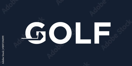 golf text logo design inspiration