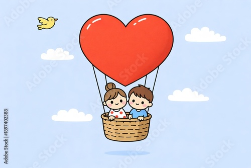 Cute Vlentines Day Cartoon Background