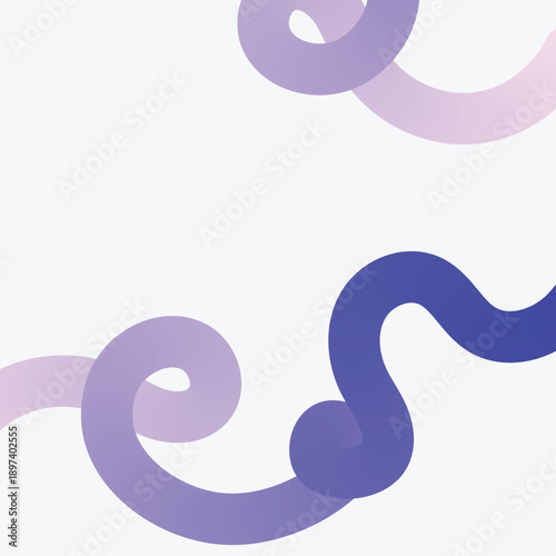 Wallpaper Mural Minimal 3D abstract fluid wavy lines with purple and blue gradient Torontodigital.ca