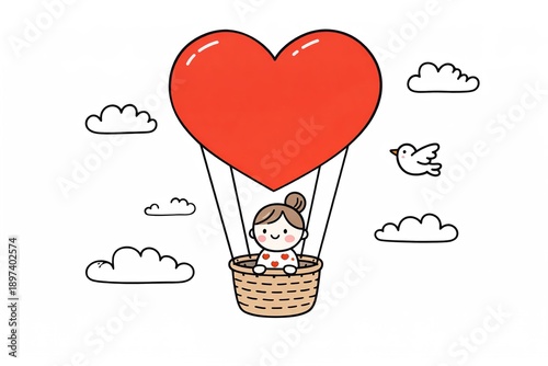 Cute Vlentines Day Cartoon Background
