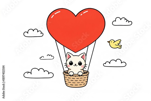 Cute Vlentines Day Cartoon Background