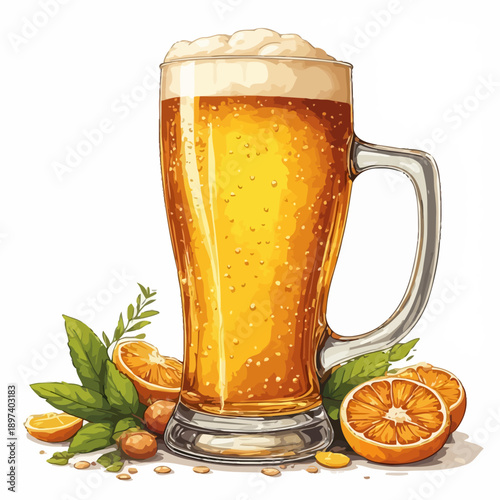 Very Delicious Beer Illustration Design