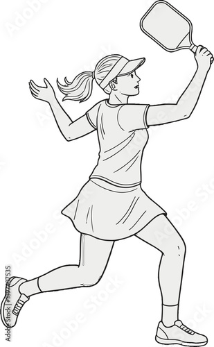 Pickleball Player in Action