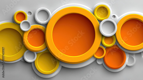 Background composition with multiple design elements arranged harmoniously