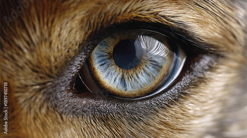 Extreme close-up of a dogfi...