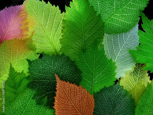 Green leaf pattern background