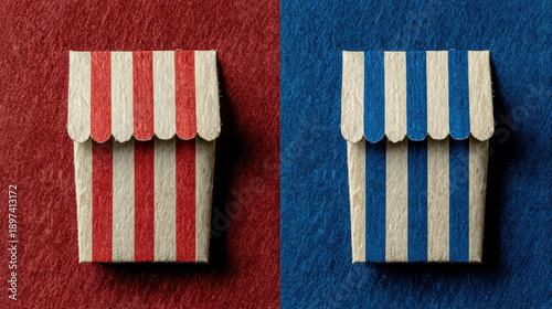 Red white blue background w...