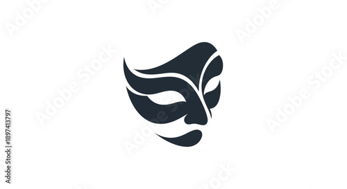Abstract mask icon design