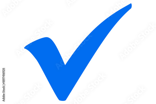 Approval check icon, quality sign, tick icons, blue check mark