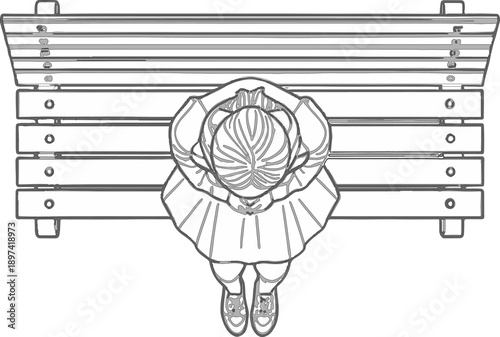 Solitary Figure on a Bench