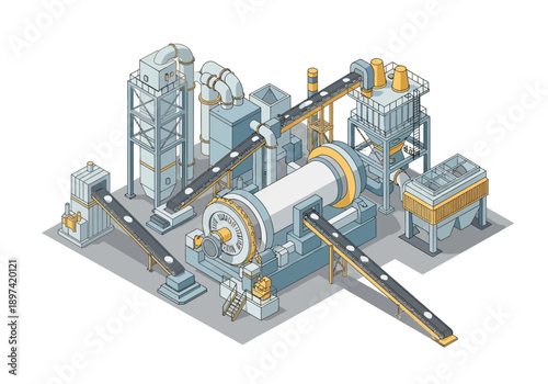 Industrial plant and machinery, a modern manufacturing facility with advanced equipment