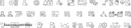 Therapy, Counseling and Appointment Scheduling Icons Collection