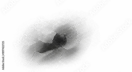 Abstract pattern of black dots in varying density on a white background