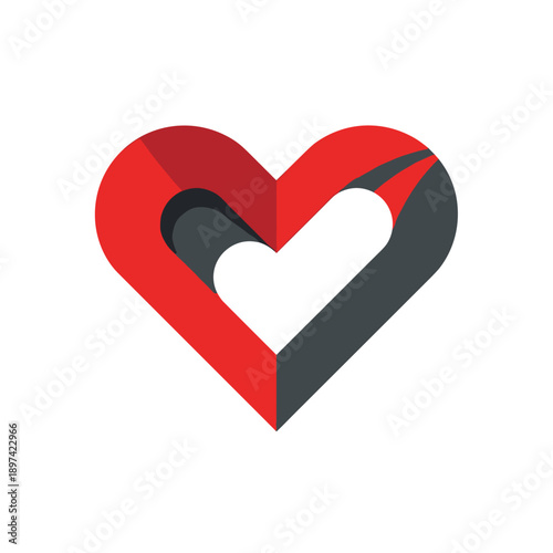 Free Download Modern Geometric Interlocking Hearts Logo - GFXLoad