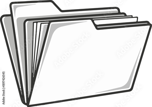 A group of three manila folders, fanned out, with tabs at the top