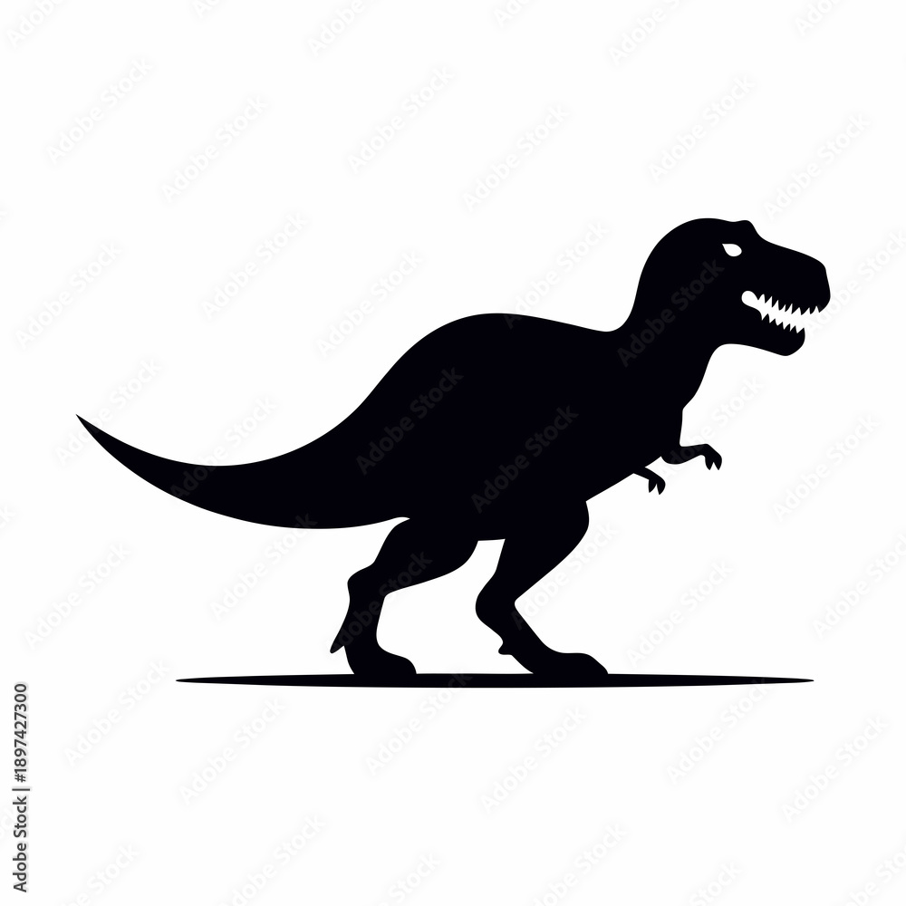 Obraz premium dinosaur T-rex silhouette vector