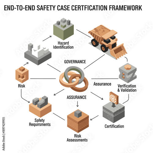 End-to-End Safety Case Certification Framework Diagram.