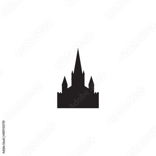 Silhouette of Thailand temple skyline vector illustration