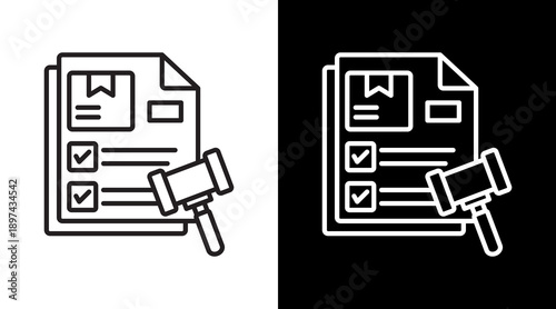 Regulatory Compliance White Icon Set Design