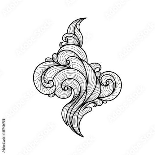 Abstract flowing lines pattern.