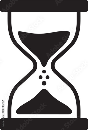 Hourglass Icon Representing Time Management Deadlines and Productivity
