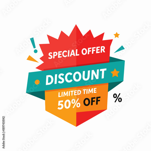 set of colorful labels