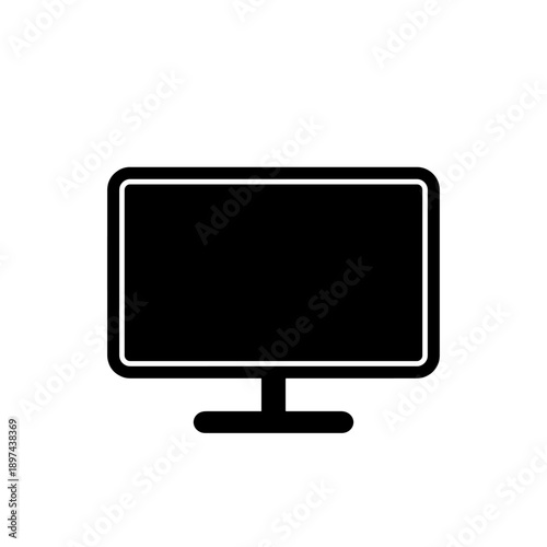 Sleek LCD Display Monitor Vector Illustration
