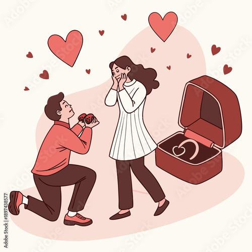 proposal moment where chocolate wrapper unfolds