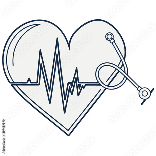 Valentine heart shaped balloon icon with string