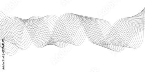 abstract concept and modern style Wave Line Design With Repeating Curves for Modern Digital Art and white Backgrounds.