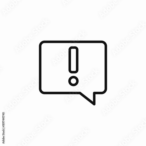 chat bubble caution icon sign vector