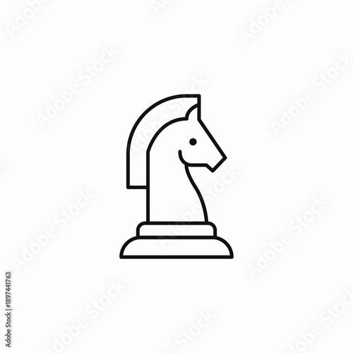 chess knight strategy icon sign vector