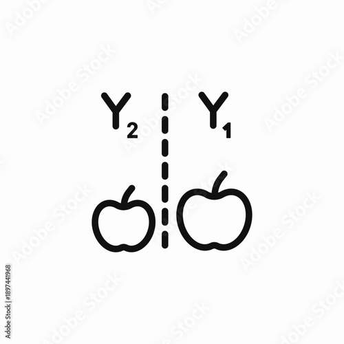 comparative value analysis icon sign vector