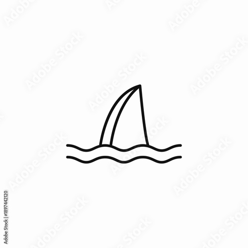 dangerous ocean predator icon sign vector
