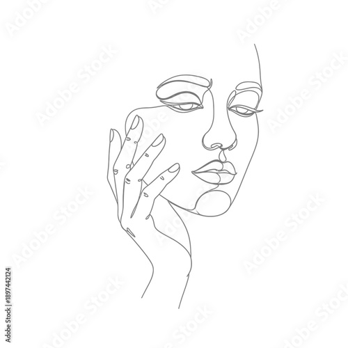 Minimalist Line Art Portrait of a Woman 8.