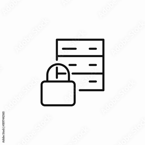 data security storage icon sign vector