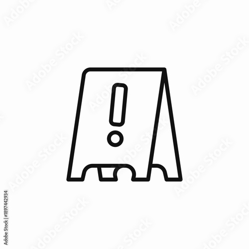 floor caution stand icon sign vector
