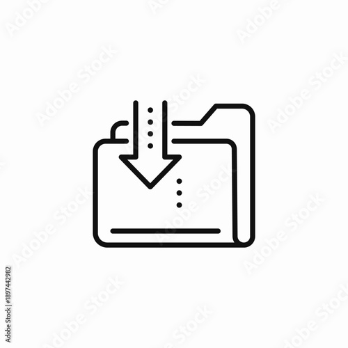 folder file input icon sign vector