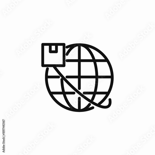 global shipping delivery icon sign vector