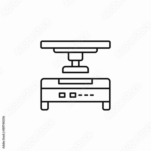 industrial press machine icon sign vector