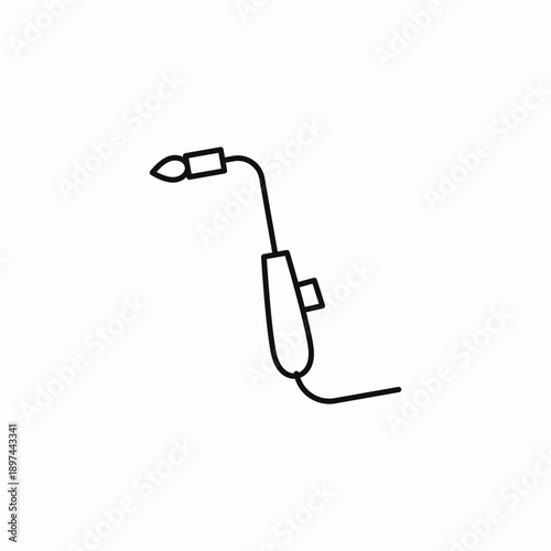 industrial welding torch icon sign vector