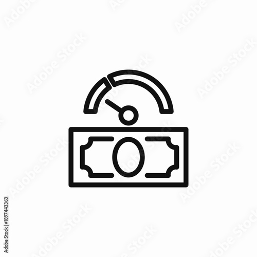 inflation money indicator icon sign vector