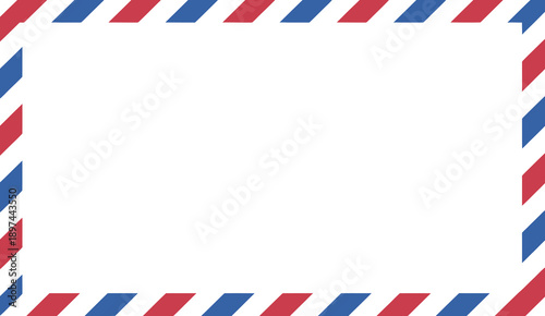 Postcard frame with blank envelope, isolated vector illustration for mailing