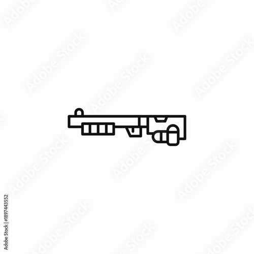 long barreled firearm icon sign vector