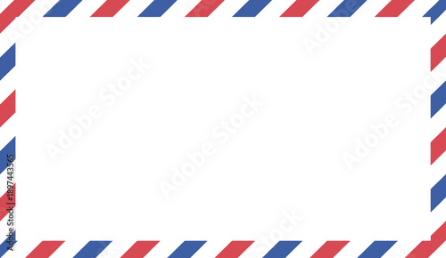 Postcard frame with blank envelope, isolated vector illustration for mailing