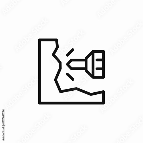 mining drilling rock icon sign vector