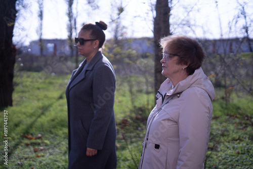 mother and daughter on a walk