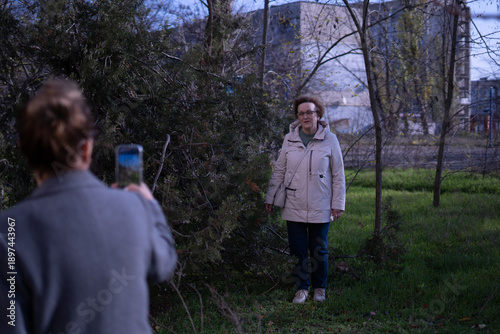 mother and daughter on a walk