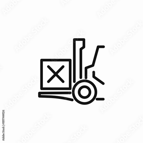 pallet jack moving icon sign vector